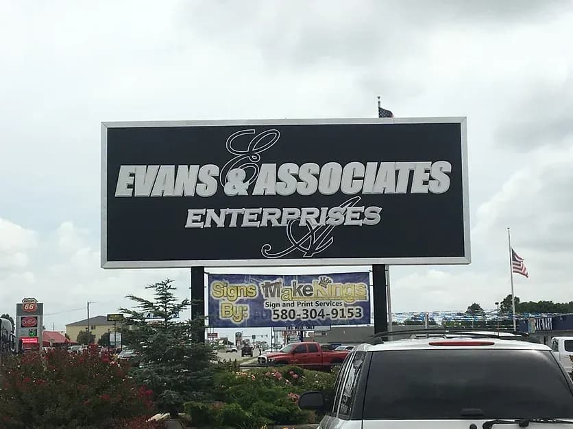 Evans & Associates Enterprises monument sign